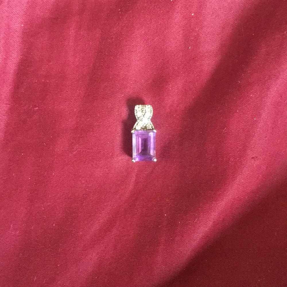Purple Cubic Zirconium Pendant